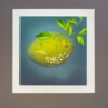 Lemon energy art print with golden leaf