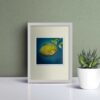 Lemon art print in frame