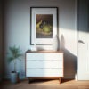 evergold art print with hand and lemon and plants n interior