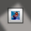 Grenade lemon art print in frame