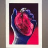 Hand with the magenta lemon blue folio added art print